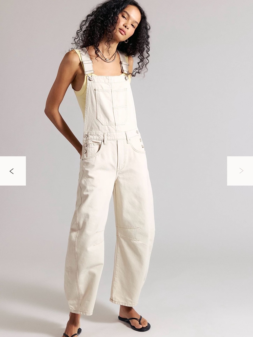 NWT We The Free Good Luck Barrel Overalls - Milk